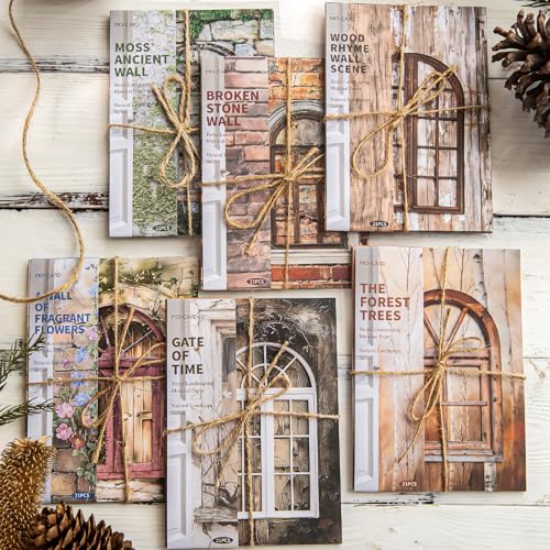 Alideco Ziranjingguancongshu Vintage-Papier mit Waldbäumen, Blumen, Wand, Holztür, Scrapbooking-Papier für Tagebuch, dekoratives Bastelpapier für Junk-Tagebücher, 120 Stück Alideco Ziranjingguancongshu Vintage-Papier mit Waldbäumen, Blumen, Wand, Holztür, Scrapbooking-Papier für Tagebuch, dekoratives Bastelpapier für Junk-Tagebücher, 120 Stück von Alideco
