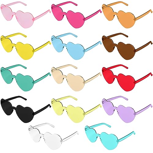 Alikiai 16 Stück Herz Sonnenbrille, Herzbrille Retro Hippie Sonnenbrille Herz Lustige Randlose Transparent Herzchen Sonnenbrille Herzform FüR Fasching Requisiten Geburtstagsfeier Für Kinder Alikiai 16 Stück Herz Sonnenbrille, Herzbrille Retro Hippie Sonnenbrille Herz Lustige Randlose Transparent Herzchen Sonnenbrille Herzform FüR Fasching Requisiten Geburtstagsfeier Für Kinder von Alikiai