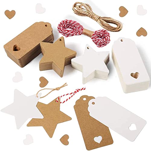 Alintor Geschenkanhänger Weihnachten, 200 Stück Geschenkanhänger, Weihnachtsanhänger mit 20m Schnur, Perfekt für Geschenkband, Likörflaschen, Stempel, Marmeladendeckchen, Geschenktüten Alintor Geschenkanhänger Weihnachten, 200 Stück Geschenkanhänger, Weihnachtsanhänger mit 20m Schnur, Perfekt für Geschenkband, Likörflaschen, Stempel, Marmeladendeckchen, Geschenktüten von Alintor
