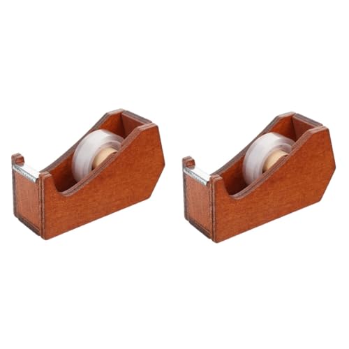 2 Stück Desktop Tape Dispenser aus Holz im Tierdesign Adorable Klebebandabroller für Büro Bastelraum Vielseitig Einsetzbar Langlebig Praktisch für Verschiedene Klebebandtypen von Alipis