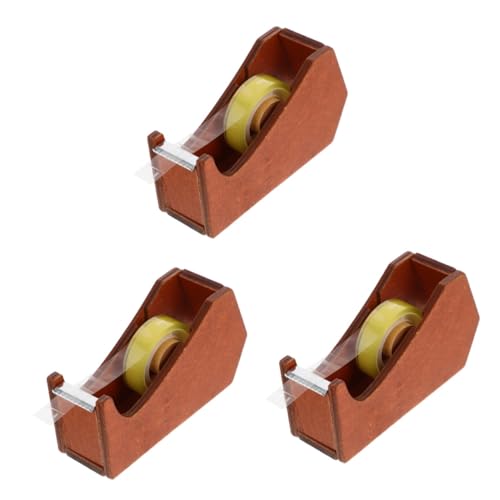 3 Stück Desktop Tier Tape Dispenser aus Holz Tierförmiger Klebebandabroller mit Einfachem Schnittmechanismus für Büro Bastelarbeiten Wal Design von Alipis