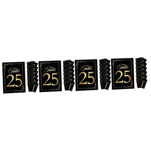 4 Sätze Tischkarten Aus Doppelseitige Platzkarten Mit Goldener Prägung Für Hochzeiten Und Feiern Tischnummern Für Besondere Anlässe 30 Stück * 4 von Alipis