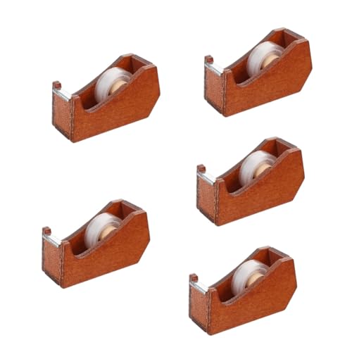 5 Stück Holz Tape Dispenser im Tierdesign Vintage Desktop Klebeband Halter Tragbarer Tape Cutter für Büro Zuhause Kompatibel mit Verschiedenen Klebebändern mit Kunstvoller von Alipis