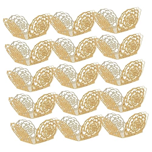 Alipis Kuchenbecher-schokoladenverpackungen 50 Stück Trüffelverpackungen Papier Glänzend Süßigkeiten-verpackung Papier Hochzeitsfeier Dessert-dekorationen von Alipis