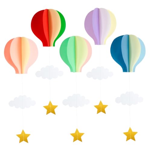 5Stücke Heißluftballon und Hängedekorationen für Geburtstagsfeiern Babypartys und Hochzeiten Vielseitige Dekorationen für Drinnen und Draußen Aufzuhängen 5Stücke Heißluftballon und Hängedekorationen für Geburtstagsfeiern Babypartys und Hochzeiten Vielseitige Dekorationen für Drinnen und Draußen Aufzuhängen von Alipis