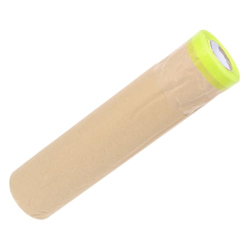 Alipis 1 Rolle Abdeckfolie Malenpapier Auto-klebeband Kfz -klebeband Lackschutzfilm Farbband Für Wände Hausanstrichzubehör Zubehör Für Wandmalerei Auto Klebeband Khaki Kraftpapier von Alipis