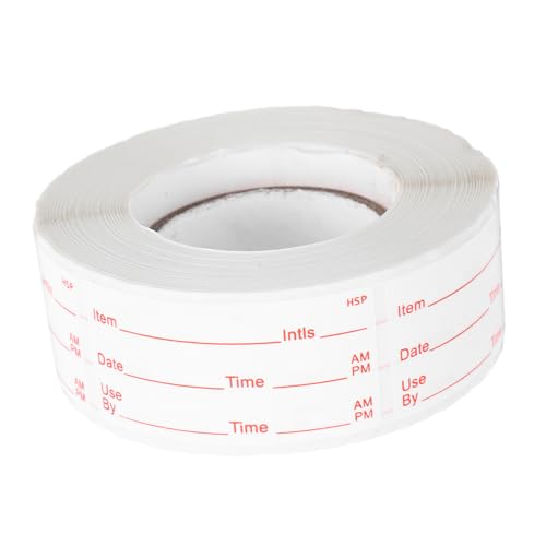 Alipis 1 Rolle Gefrieraufkleber -Etikett Etiketten für Küchenvorräte Etiketten für Lebensmittelbehälter Kühlschranketiketten Food Date Labels Pantry -Etiketten PVC selbstklebend Weiß von Alipis