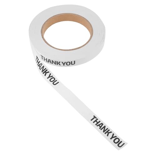 Alipis 1 Rolle Thank You Tape Selbstklebendes Verpackungsklebeband für Kleine Unternehmen für Tüten Blumenarrangements Breit Einfach Abreißbar von Alipis