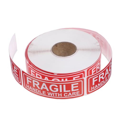 Alipis 1 Rolle Warnaufkleber Zerbrechliches Band Für Verpackung Nicht Vinyl Name Weiß Zerbrechliches Packband Zerbrechliches Versandetikett Ziehen Um Warnung Papier Rot von Alipis
