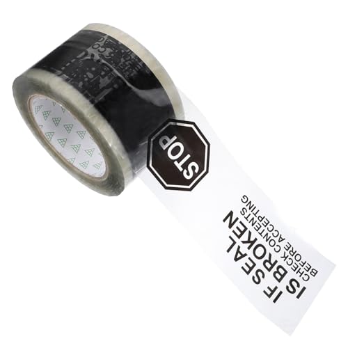 Alipis 1 Rolle Warnverdichtungsband klebrig beidseitig Schild Versiegelungsband für den Versand anhalten Klebeband sich bewegendes Band Starkes Stoppband Verpackungsband für Pakete hoch von Alipis