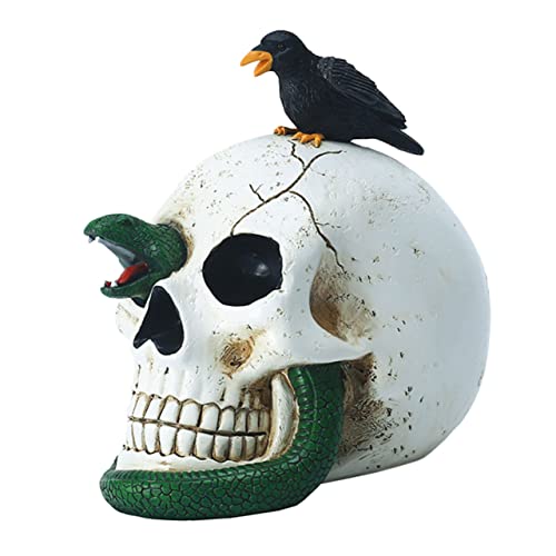 Alipis 1 STK. weiße Schädelverzierung Halloween Halloween schädel Living Room Decoration Schlangen Dekoration halloweendeko -Tischdekoration Schädelkopf Requisiten Harz Alipis 1 STK. weiße Schädelverzierung Halloween Halloween schädel Living Room Decoration Schlangen Dekoration halloweendeko -Tischdekoration Schädelkopf Requisiten Harz von Alipis