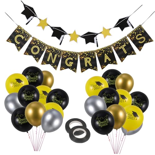 Alipis Abschlussfeier-latexballons-banner-set 1 Set Partyzubehör Aufblasbares Einzigartiges Papierbanner Für Die Dekoration Der Hausbar von Alipis