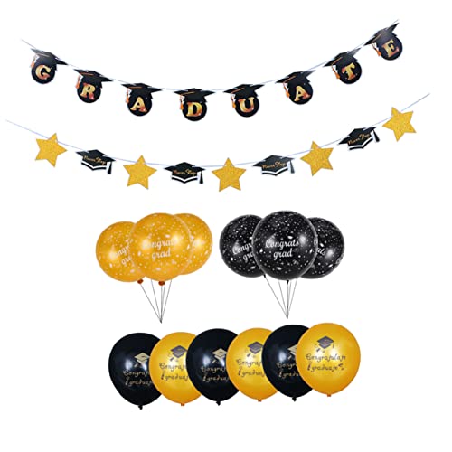 Alipis 1 Satz Abschlussballonfahne celebrations feierstahl Latexballons Set Dekoration für Bar ballongas balloon ballonie Partydekorationen Partyballons und Banner Abschlussballons Papier Alipis 1 Satz Abschlussballonfahne celebrations feierstahl Latexballons Set Dekoration für Bar ballongas balloon ballonie Partydekorationen Partyballons und Banner Abschlussballons Papier von Alipis