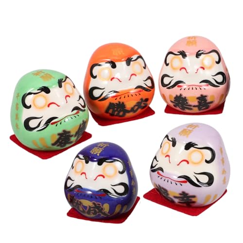 Alipis 1 Satz Dharma-Dekorationen -Puppe japanische Dharma-Puppe Porzellanpuppe Keramik von Alipis
