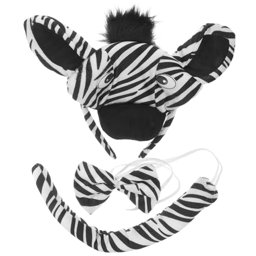 Alipis 1 Satz Kostümset für Zebra Tierkostüm mit Stirnband Fliege für Karneval Mottopartys und Auftritte Anpassbar und Bequem für Altersgruppen Alipis 1 Satz Kostümset für Zebra Tierkostüm mit Stirnband Fliege für Karneval Mottopartys und Auftritte Anpassbar und Bequem für Altersgruppen von Alipis