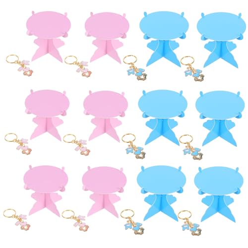 Alipis 1 Satz Mini Cupcake Rack für Shower und Gender Reveal Party mit Schlüsselanhängern und Leicht für Besondere Anlässe und Alipis 1 Satz Mini Cupcake Rack für Shower und Gender Reveal Party mit Schlüsselanhängern und Leicht für Besondere Anlässe und von Alipis