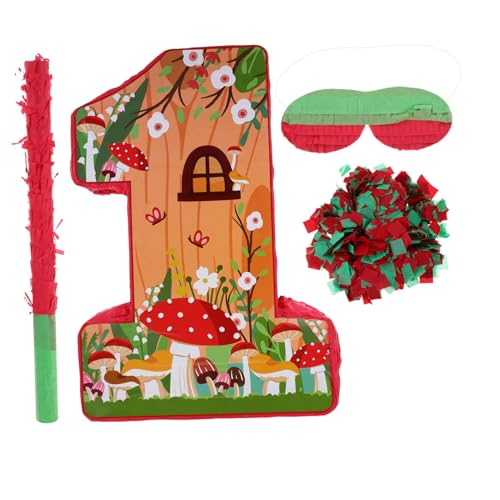 Alipis 1 Satz Niedliche Pilz Pinata für Geburtstagsfeiern Süßigkeiten Pinata für Dekoration Interaktives Candy Spiel Einzigartiges Party Accessoire von Alipis