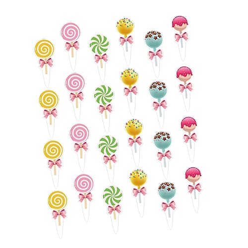 Alipis 1 Satz Teiliges Candy Theme Cake Insert Lollipop Cupcake Topper Mit Designs Leichte Partydekoration Für Geburtstag Shower Dessertbuffet Vielseitig Einsetzbar Und 24 Stück Alipis 1 Satz Teiliges Candy Theme Cake Insert Lollipop Cupcake Topper Mit Designs Leichte Partydekoration Für Geburtstag Shower Dessertbuffet Vielseitig Einsetzbar Und 24 Stück von Alipis