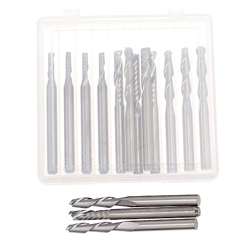 Alipis 1 Satz Teiliges Fräser Bit Aus Hartmetall Für Präzises Fräsen Gravieren Hochleistungs Router Bits Für Holz Metall Für Cnc Maschinen Handwerkzeuge 12 Stück von Alipis