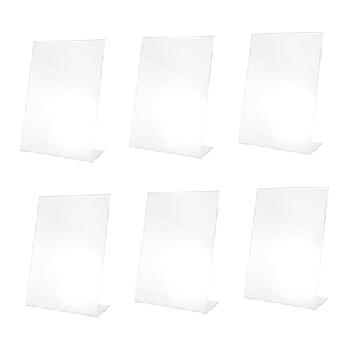 Alipis 1 Satz Tischkarte Aus Acryl Tischschildhalter Einzelhandelsetiketthalter Displayhalter Etikettenhalter Für Warenschilder Transparent 6 Stück von Alipis