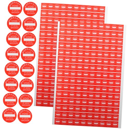Alipis 1 Satz -tags Aufkleber Etikett Dauerhaft Stichworte Klebendes Warnschild Papier Rot 1000 Stück von Alipis