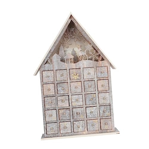 Alipis 1 Stück Holz Weihnachtskalender mit Lichterdesign Luminous Desktop Dekoration für Süßigkeiten Weihnachtsdeko für Schreibtisch und Schlafzimmer Alipis 1 Stück Holz Weihnachtskalender mit Lichterdesign Luminous Desktop Dekoration für Süßigkeiten Weihnachtsdeko für Schreibtisch und Schlafzimmer von Alipis
