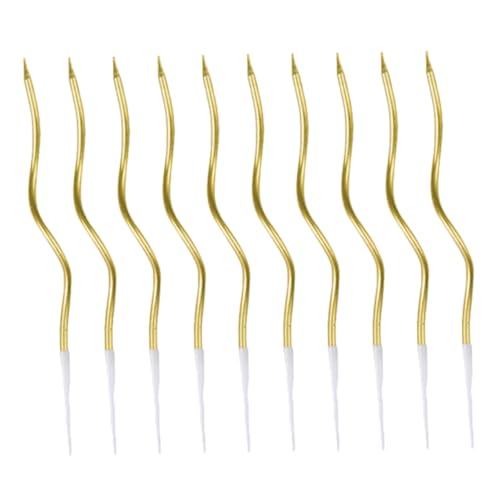 Alipis 10 Boxen Gebogene Geburtstagskerzen Gold Spiralform für Geburtstagskuchen Tortendeko Party Feier mit Langlebiger Brenndauer und Heller Lichtwirkung Alipis 10 Boxen Gebogene Geburtstagskerzen Gold Spiralform für Geburtstagskuchen Tortendeko Party Feier mit Langlebiger Brenndauer und Heller Lichtwirkung von Alipis