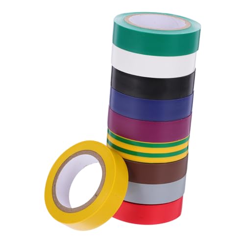 Alipis 10 Rollen Isolierband Elektriker Klebeband PVC Elektrisch Hitzebeständig für Kabelisolierung und Drahtbündelung in Elektro Auto Outdoor Anwendungen Alipis 10 Rollen Isolierband Elektriker Klebeband PVC Elektrisch Hitzebeständig für Kabelisolierung und Drahtbündelung in Elektro Auto Outdoor Anwendungen von Alipis