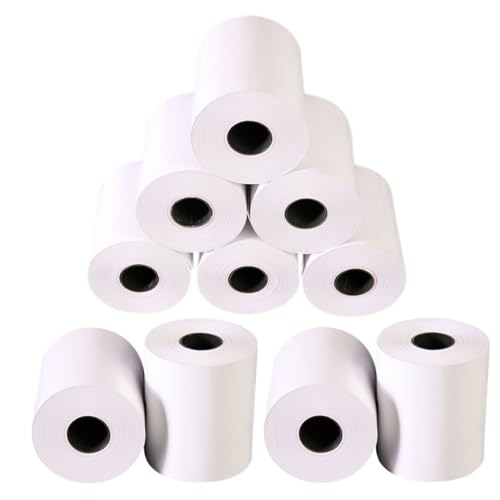Alipis 10 Rollen Kassiererdruckpapier Thermodruckerbeleg Thermal -quittungspapier Thermopapier Für Kreditkarten Papierdrucker Etikettenpapier Für Thermodrucker Thermodruckpapier Weiß von Alipis