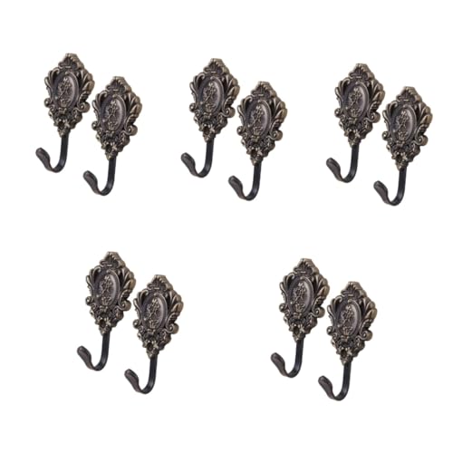 Alipis 10 STK Afrikanisches Leeres Holz Gardinenvorhänge Dekoration Vintage-Haken Türhaken Aufhänger Gardinenstangen Gold Vintage Gardinenstange Hut Zink Haushalt Duschvorhang Halter von Alipis