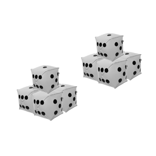 Alipis 10 Stk Teiliges Weiße Würfel Folienballons Stabile Aluminiumfolie Selbstsichernd Dekoration für Motto Party Geburtstagsfeier und Spielaktivitäten von Alipis