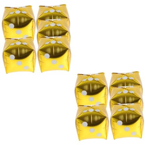 Alipis 10 Stk Teiliges Würfel Folienballon Gold Langlebige Aluminiumfolie Luftdicht Versiegelt Vielseitige Party Deko als Foto Hintergrund und Hängende Spiel Deko Alipis 10 Stk Teiliges Würfel Folienballon Gold Langlebige Aluminiumfolie Luftdicht Versiegelt Vielseitige Party Deko als Foto Hintergrund und Hängende Spiel Deko von Alipis