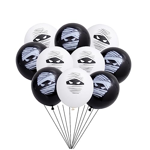 Alipis 10 Stück 12 Latexballons für Halloween dekorativer Luftballon Süßes oder Saures Partyballons halloween party set halloween dekoration Luftballons Zubehör für Partydekoration von Alipis