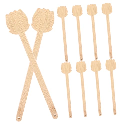 Alipis 10 Stück Fan Sticks für Diy Hochzeitsrundenfächer Handgemachte Robuste Bambusgriffe für Kreative Projekte für Feiern und Besondere Anlässe von Alipis