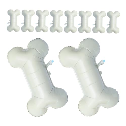 Alipis 10 Stück Knochen Folienballons Lustige Partydekoration für Haustier Geburtstage und Halloween Robuste Wiederverwendbare und Leicht Transportierbare Ballons aus Aluminiumfolie von Alipis