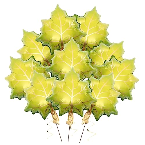 Alipis 10 Stück Teiliges Folienballons Ahornblatt Form Herbstliche Partydeko Thanksgiving Festival Luftballons Bunte Kreative Herbstballons für Feier und Foto Accessoires von Alipis