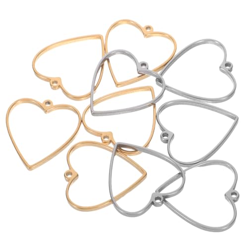 Alipis 10 Stück Teiliges Herzförmige Offene Anhängerrahmen Robuste Rostfreie Schmuckfassungen für Resin Schmuckherstellung für Halsketten Ohrringe und DIY Schmuckgestaltung Alipis 10 Stück Teiliges Herzförmige Offene Anhängerrahmen Robuste Rostfreie Schmuckfassungen für Resin Schmuckherstellung für Halsketten Ohrringe und DIY Schmuckgestaltung von Alipis
