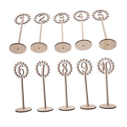 Alipis 10 Stück Teiliges Holz Tischnummern Hochzeit Tischdekoration Dekorativer für Hochzeitsbankett Tischnummernhalter Praktisch Sicher und Kompakt Alipis 10 Stück Teiliges Holz Tischnummern Hochzeit Tischdekoration Dekorativer für Hochzeitsbankett Tischnummernhalter Praktisch Sicher und Kompakt von Alipis