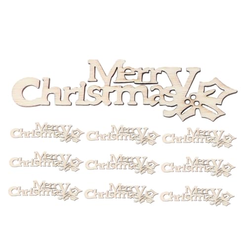 Alipis 10 Stück Teiliges Holz Weihnachtsdeko zum Bemalen Unfertige Weihnachtsmotive aus Holz Vielseitige DIY Holzanhänger für Scrapbooking Handwerk und Festliche Raumdekoration von Alipis