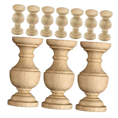 Alipis 10 Stück Teiliges Unvollendeter Holzbaluster für Diy Möbel Dekorative Holzsäulen aus Massivem Holz Stabil und Stilvoll für Weinregale Bettrahmen Wohnzimmer und Esszimmerdekoration Alipis 10 Stück Teiliges Unvollendeter Holzbaluster für Diy Möbel Dekorative Holzsäulen aus Massivem Holz Stabil und Stilvoll für Weinregale Bettrahmen Wohnzimmer und Esszimmerdekoration von Alipis