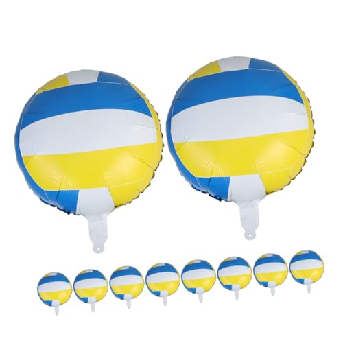 Alipis 10 Stück Teiliges Volleyball Folienballon Große Langlebige Aluminiumfolie Ballons Blau Gelb Auslaufsicher und Wiederverwendbar für Volleyball Geburtstagsfeiern und Sportparty Alipis 10 Stück Teiliges Volleyball Folienballon Große Langlebige Aluminiumfolie Ballons Blau Gelb Auslaufsicher und Wiederverwendbar für Volleyball Geburtstagsfeiern und Sportparty von Alipis