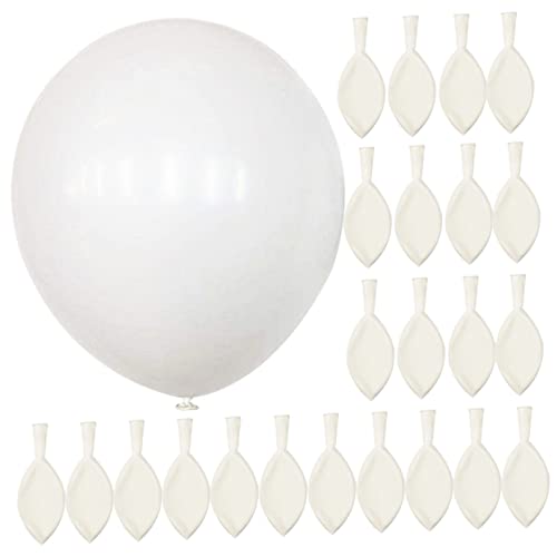 Alipis 100 Stück 10 runder weißer Ballon Perlendekor Luftballons für die Babyparty hochzeitsdeko weiße Luftballons Ornament Weiße Partyballons Dekorationen für Hochzeitsballons matt Suite von Alipis