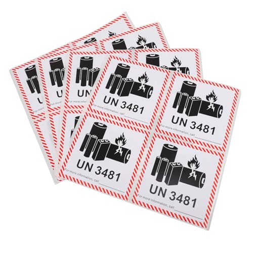 Alipis 100 Stück Lithiumbatterie Warnaufkleber Selbstklebende Transport Sicherheitslabels Feuergefahr Verpackungsetiketten Stark Haftend Einsetzbar Alipis 100 Stück Lithiumbatterie Warnaufkleber Selbstklebende Transport Sicherheitslabels Feuergefahr Verpackungsetiketten Stark Haftend Einsetzbar von Alipis