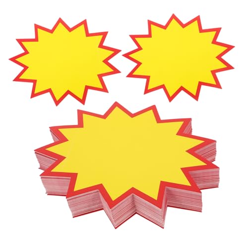 Alipis 100 Stück Preisschild für explosive Aufkleber klebrig groß Etikett Aufkleber für den Einzelhandel Preisschilder Einzelhandelspreiszeichen Preisschild für Geschäfte Papier Yellow von Alipis