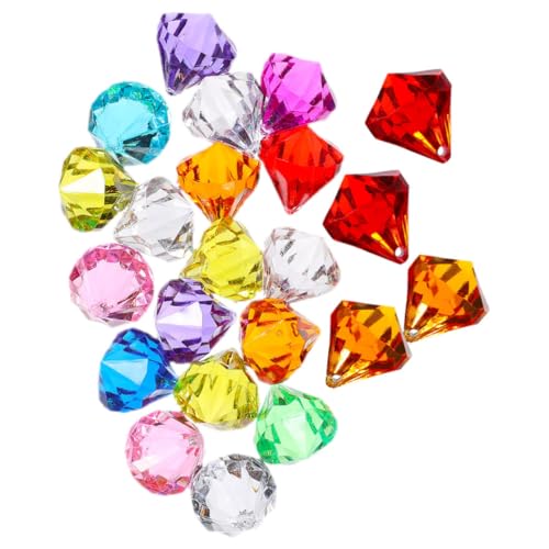 Alipis 100 Stück Teiliges Diamant Piraten Schatzsuche Party Deko Farbige Fake Edelsteine für Pool Party Basteln und Tischdekoration Zufällige Farbe Zufällige Farbe von Alipis
