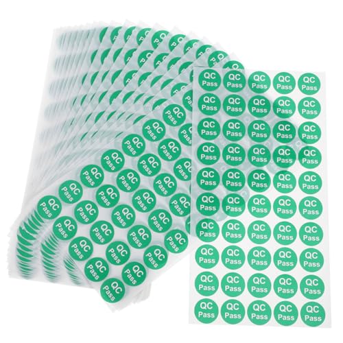 Alipis 1000 Stück Qualitätsprüfungs Pass Etikettenaufkleber Qc Etiketten Inspektionsaufkleber Sicherheitsaufkleber Versandetiketten Kreditkartenaufkleber Pass Testetikett von Alipis