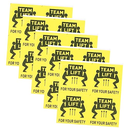 Alipis 100Stücke Team Lift Warnaufkleber Sicherer Hinweis für Schwere Objekte Etiketten für Versand Langlebig für Innen Außenbereich Alipis 100Stücke Team Lift Warnaufkleber Sicherer Hinweis für Schwere Objekte Etiketten für Versand Langlebig für Innen Außenbereich von Alipis