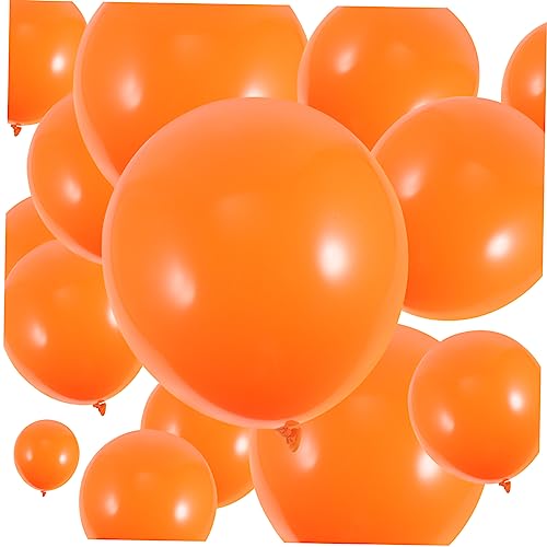 Alipis 100st Oranger Ballon Orangefarbene Luftballons Partyballons Orangefarbenes Dekor Geburtstag Luftballons Farbige Latexballons Hochwertige Latexballons Halloween Emulsion Requisiten von Alipis