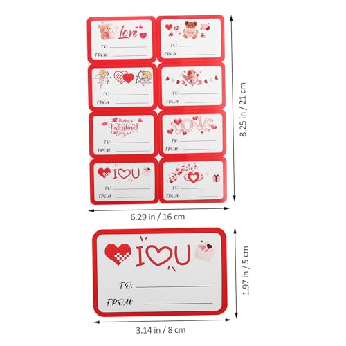 Alipis 10Blätter Valentinstag Aufkleber Selbstklebend Etiketten Für Partygeschenke Umschlagversiegelung Dekorative Namensaufkleber Für DIY Projekte Und Grußkarten von Alipis