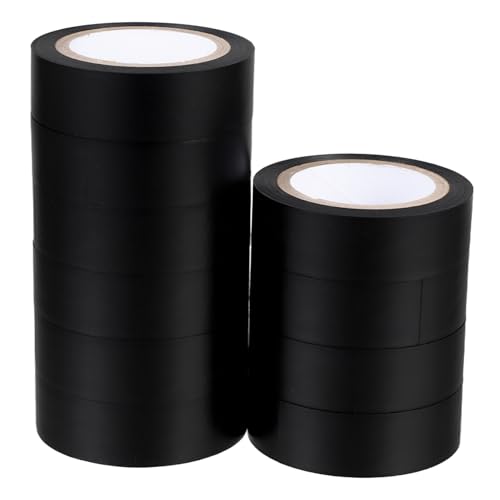 Alipis 10Rollen Elektrisches Klebeband Wasserdichtes Isolierendes PVC Band für Elektroarbeiten Hohe Haftkraft für Reparaturen Kabelbündelungen Innenräumen von Alipis